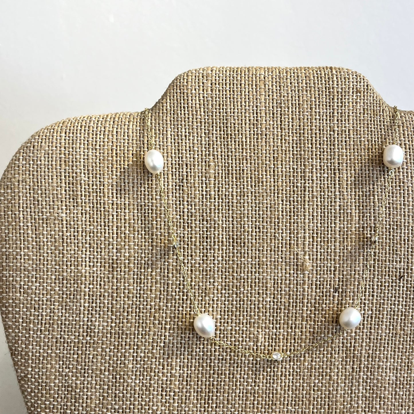 Collar Pearl Plata Italiana con Baño en Oro