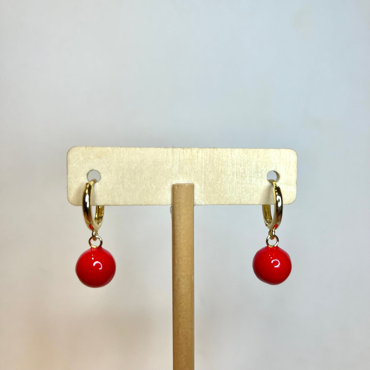 Aretes Hoops Rojos
