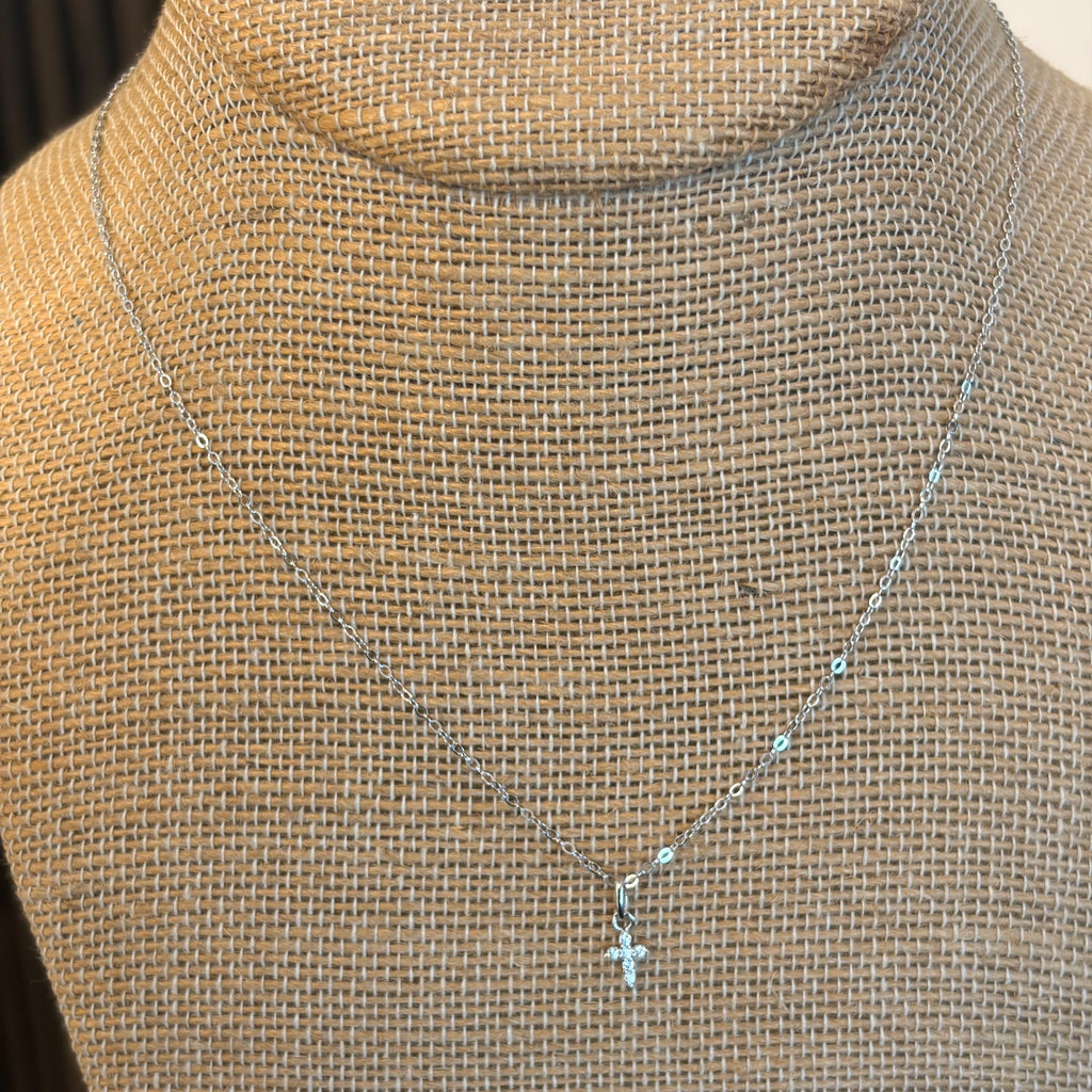 Collar Cross Mini Plata 925